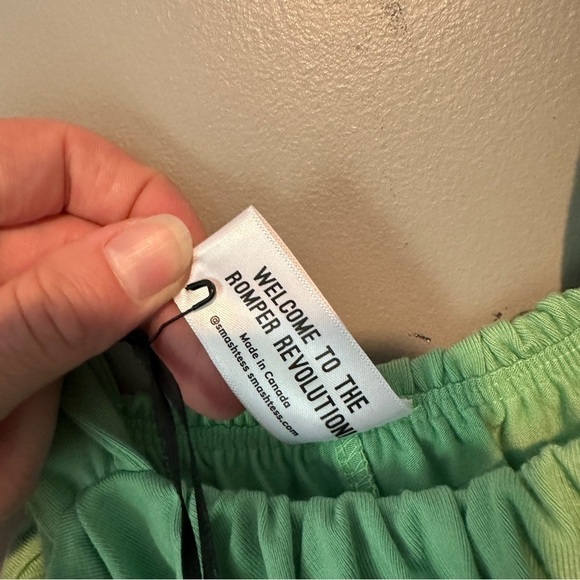 NWT Smash + Tess The Playful Shorty Romper in Smash Sage - Picture 9 of 11